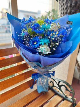 青い花束｜「西冨花園」　（大阪府池田市の花キューピット加盟店 花屋）のブログ